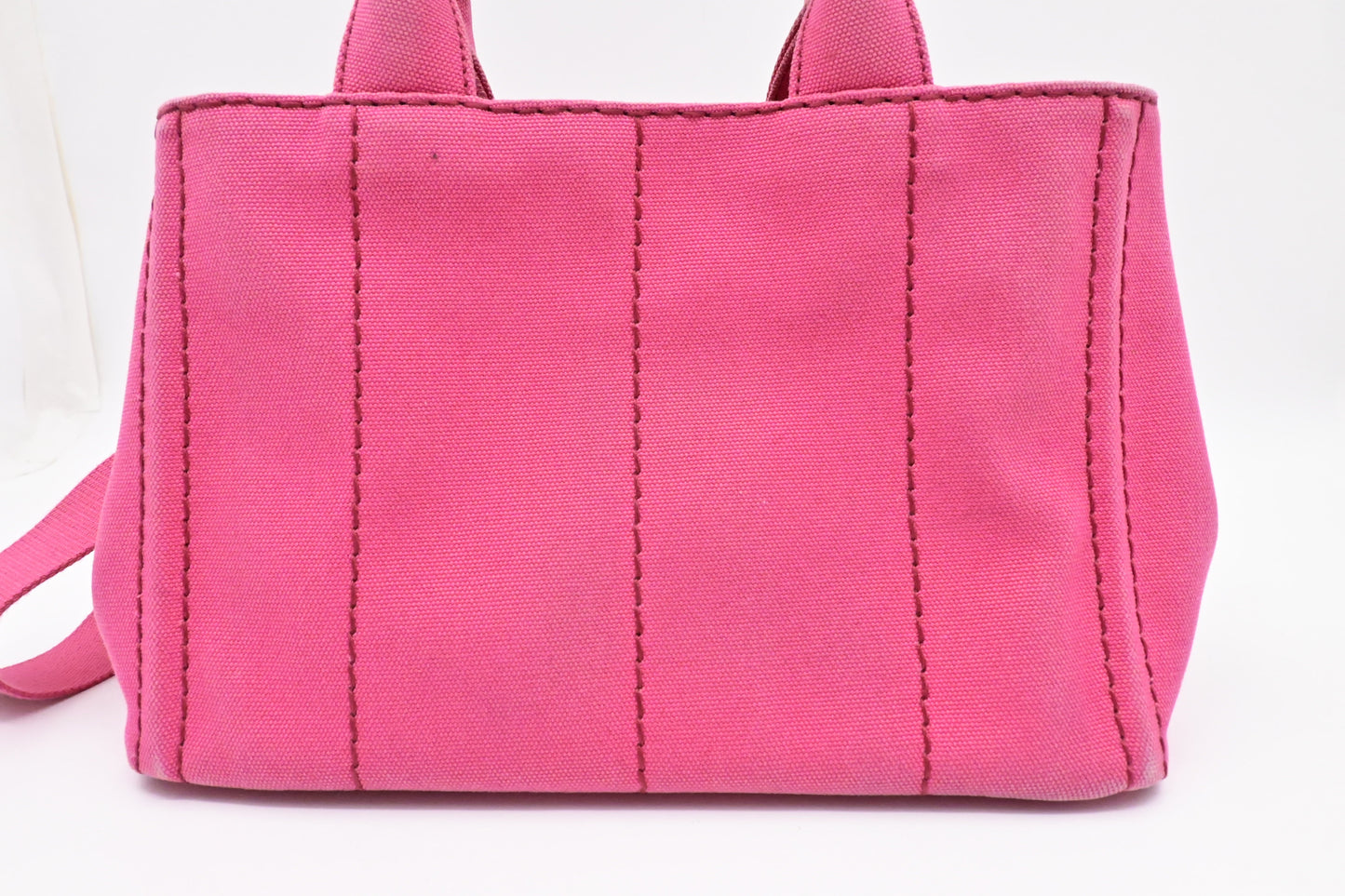 Prada Canapa Tote PM in Pink Canvas