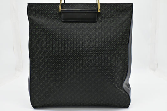 Loewe Anagram Tote in Black & Green Canvas