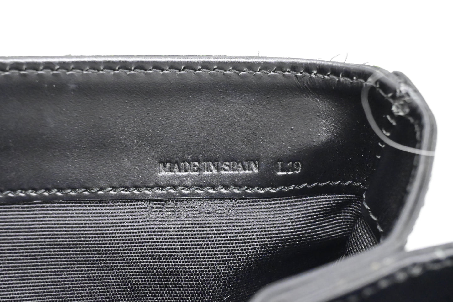 Loewe Anagram Tote in Black & Green Canvas