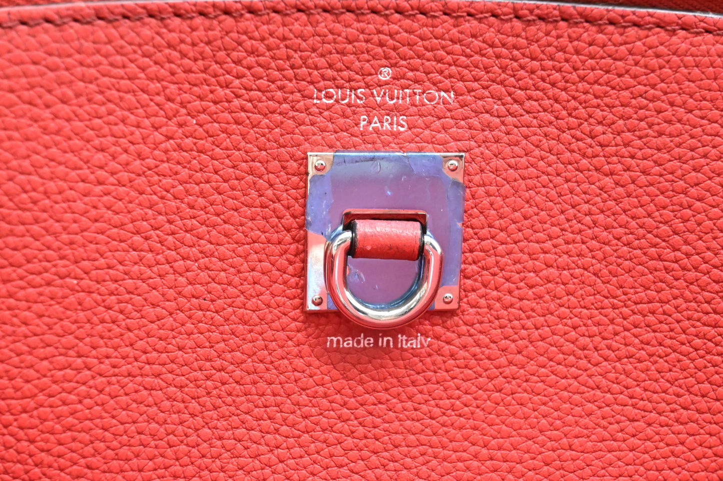 Louis Vuitton City Steamer MM in Red Taurillon Leather