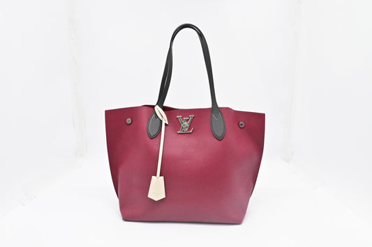 Louis Vuitton Lockme Go Tote in Pink Red Leather