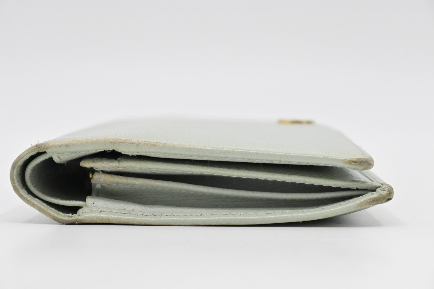 Chanel Bifold Long Wallet in Light Blue leather