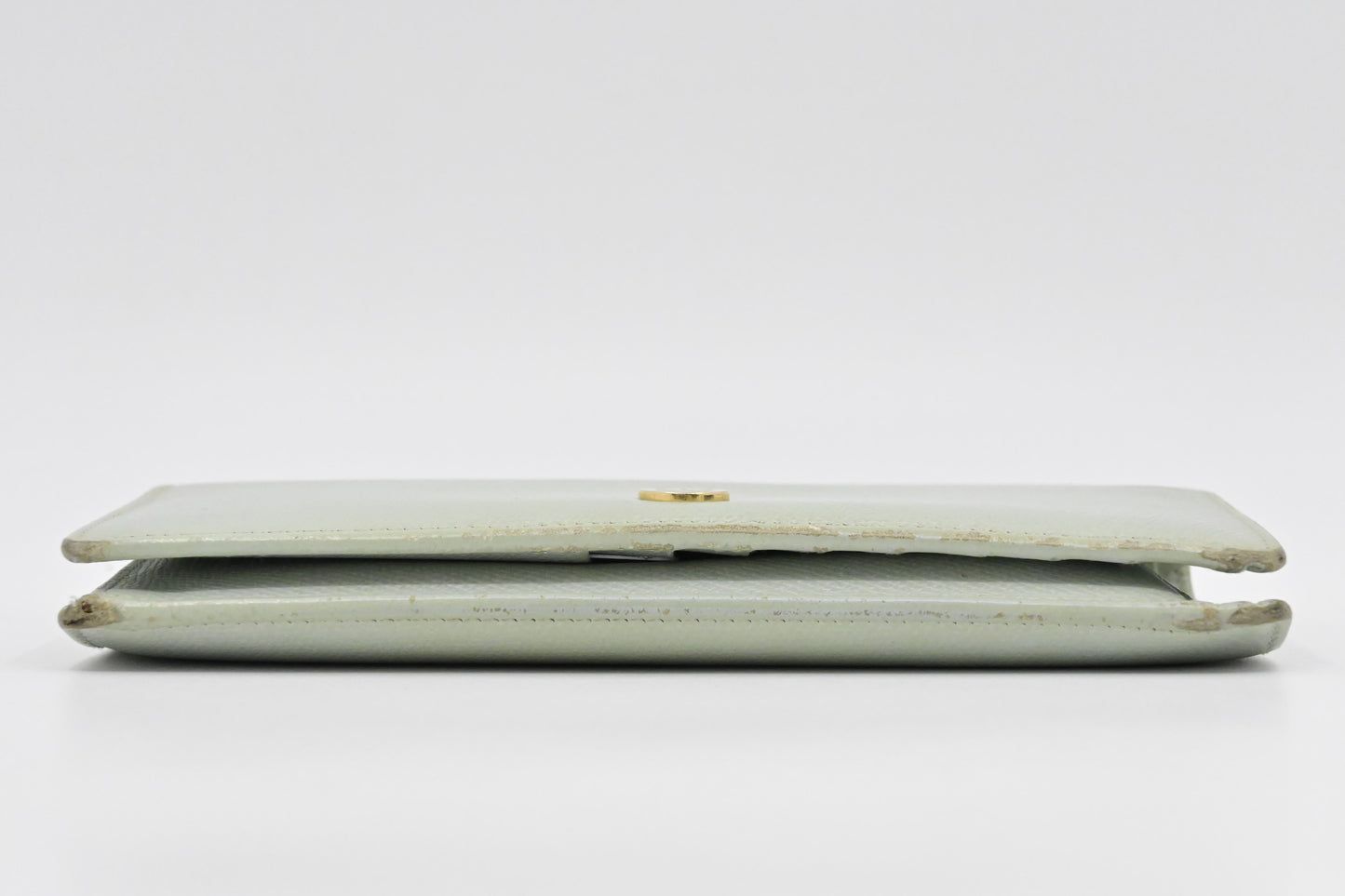 Chanel Bifold Long Wallet in Light Blue leather