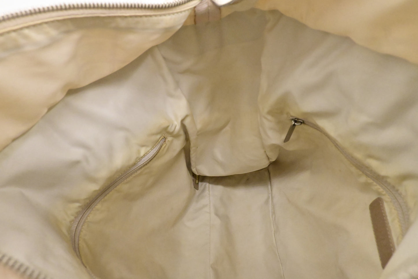 Chanel New Travel Line Zip Tote in Champagne Canvas