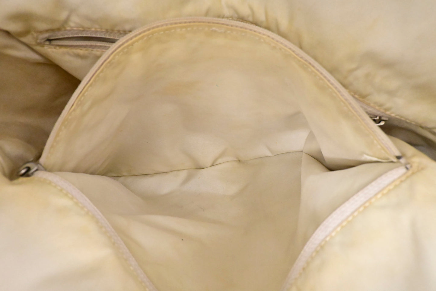 Chanel New Travel Line Zip Tote in Champagne Canvas