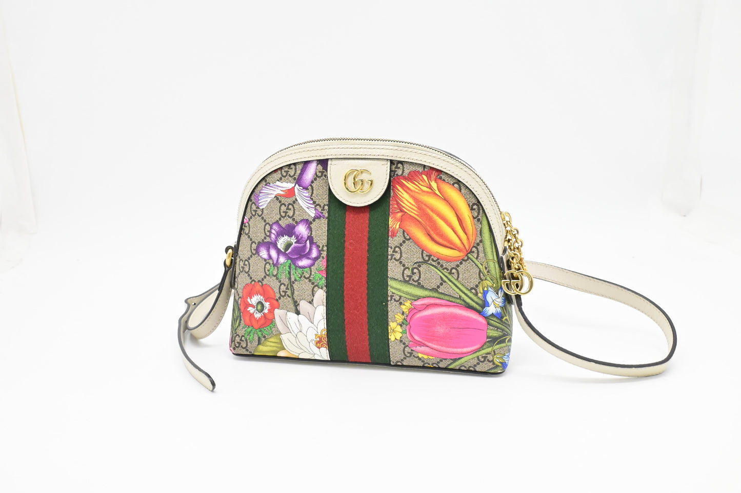 Gucci Ophidia Flora Crossbody in GG Canvas