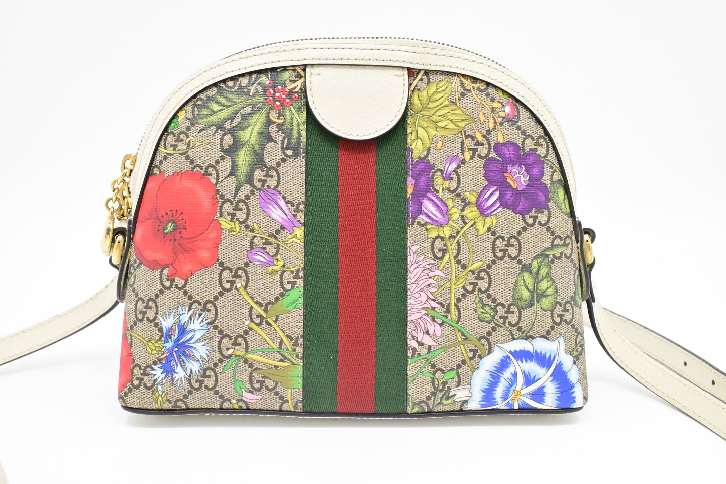 Gucci Ophidia Flora Crossbody in GG Canvas