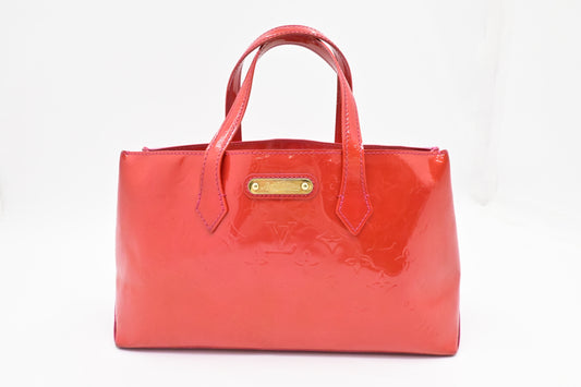 Louis Vuitton Wilshire PM in Rouge Grenadine Vernis Leather