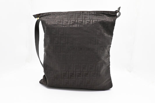 Fendi Large Crossbody in Brown FF Nylon