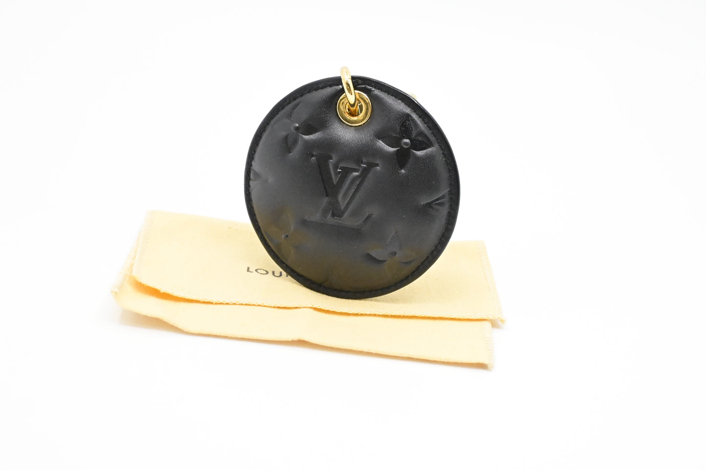 Louis Vuitton Bijoux Sac Coussin Illustre Keychain in Black Monogram Leather