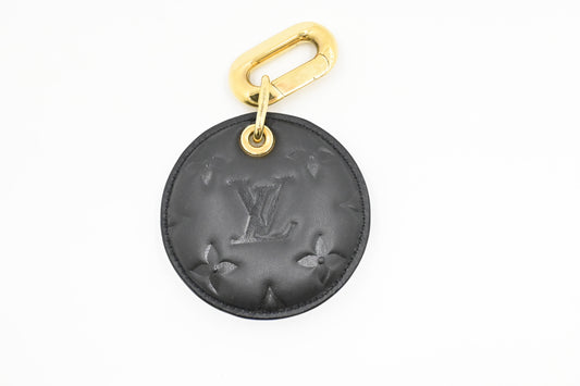 Louis Vuitton Bijoux Sac Coussin Illustre Keychain in Black Monogram Leather