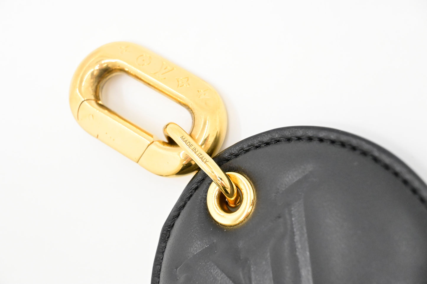 Louis Vuitton Bijoux Sac Coussin Illustre Keychain in Black Monogram Leather