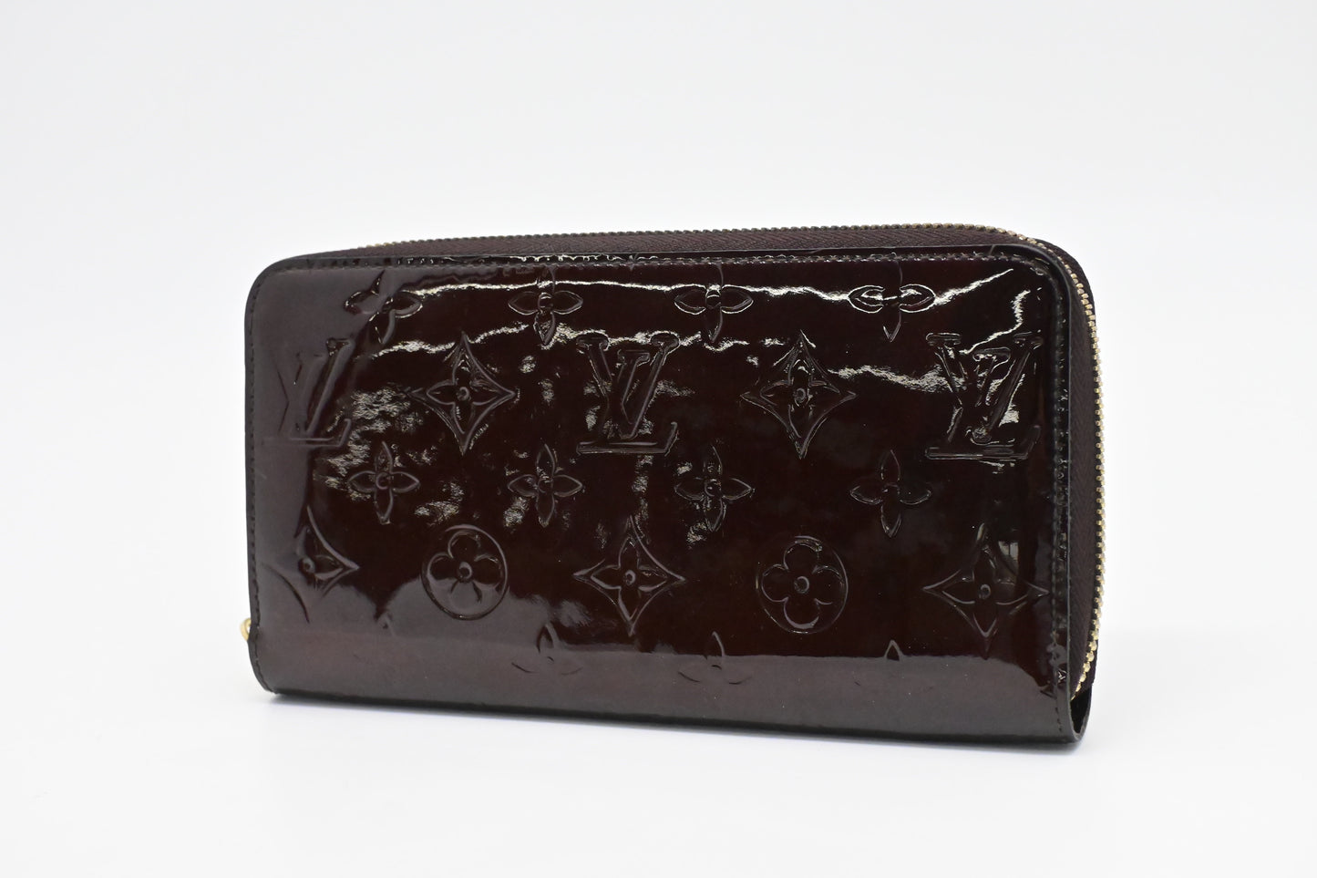 Louis Vuitton Long Zippy Wallet in Amarante Vernis Leather