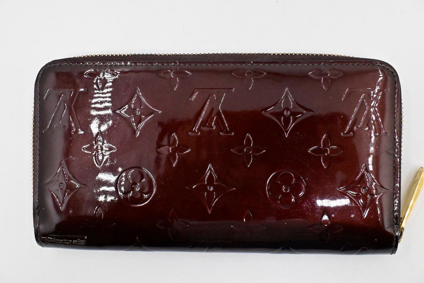 Louis Vuitton Long Zippy Wallet in Amarante Vernis Leather