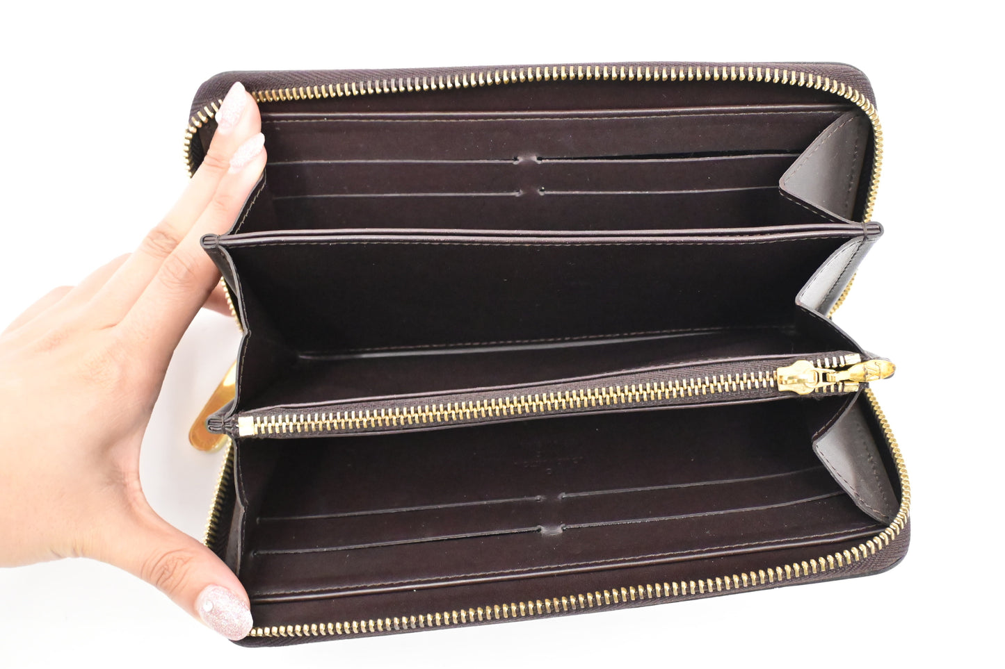 Louis Vuitton Long Zippy Wallet in Amarante Vernis Leather