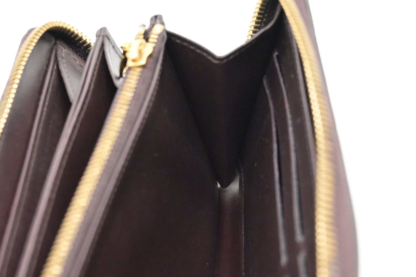 Louis Vuitton Long Zippy Wallet in Amarante Vernis Leather