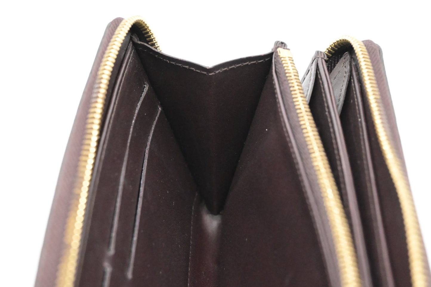Louis Vuitton Long Zippy Wallet in Amarante Vernis Leather