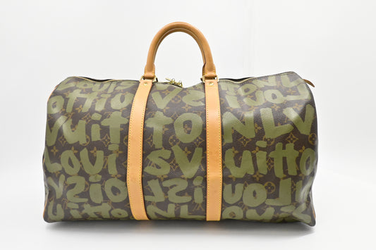 Louis Vuitton x Stephen Sprouse Keepall 50 in Green Graffiti Monogram Canvas