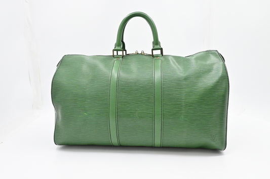 Louis Vuitton Keepall 45 in Green Epi Leather