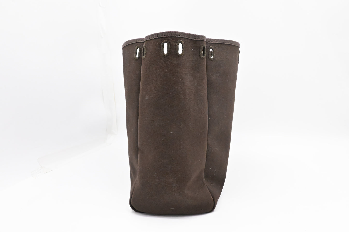 Hermes Herbag Cabas 40 in Brown Leather & Canvas