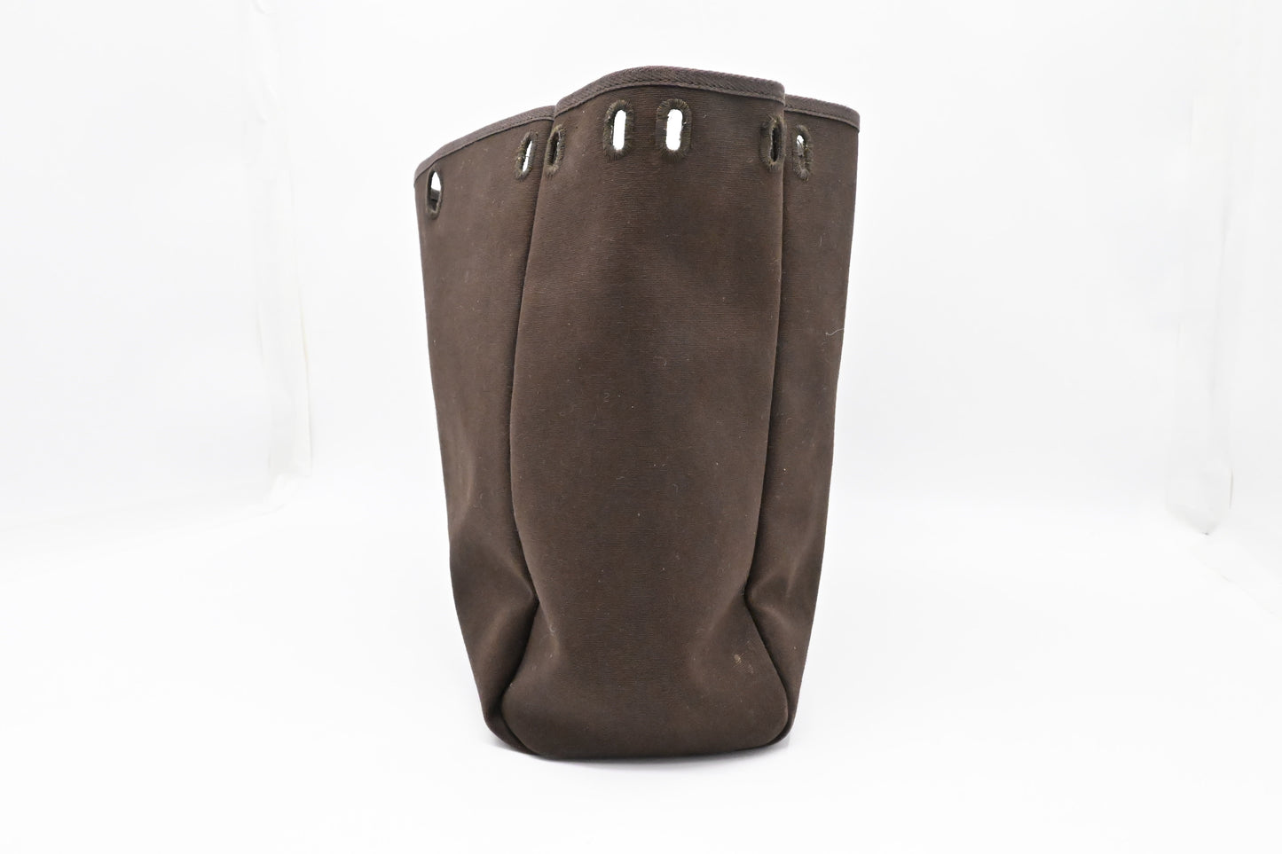 Hermes Herbag Cabas 40 in Brown Leather & Canvas