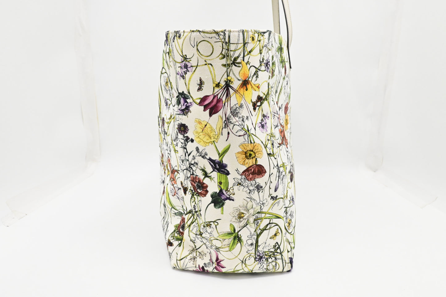 Gucci Tote in White Floral Canvas