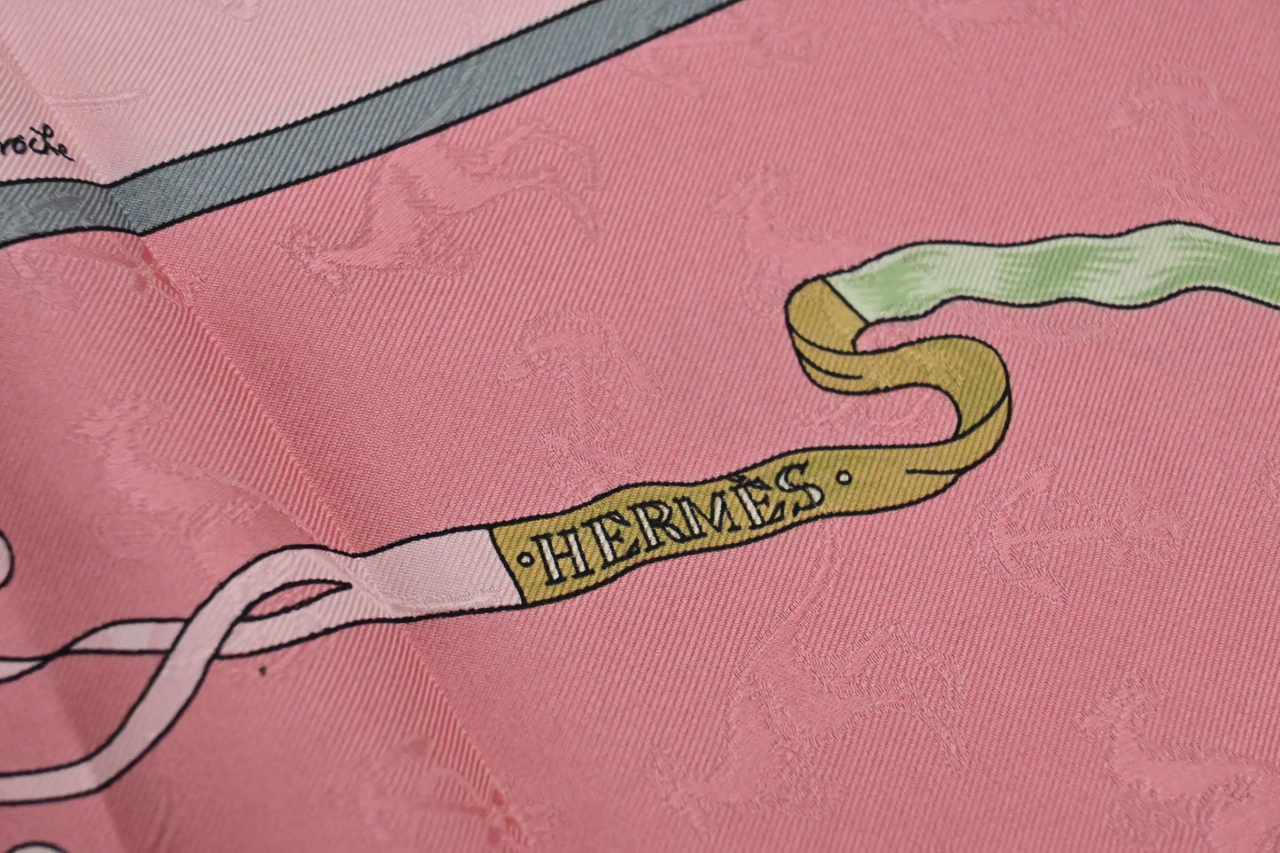 Hermes 'Le Geographe' Carre 90 in Pink Silk