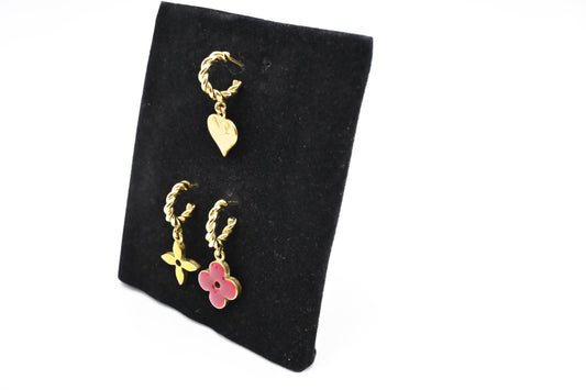 Louis Vuitton Sweet Monogram 3 Earrings