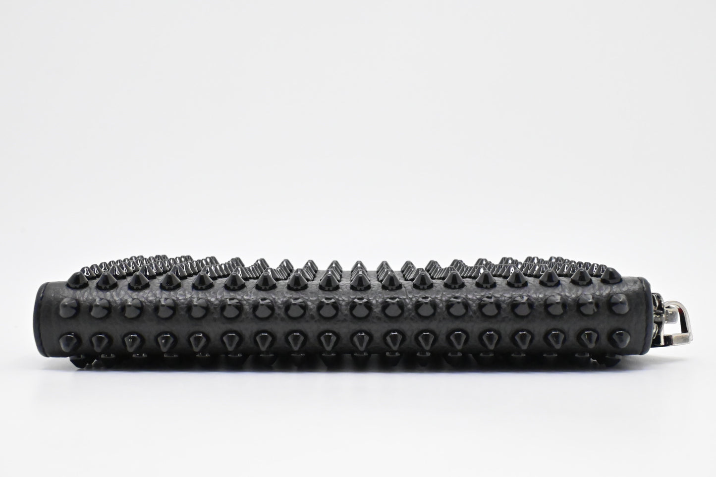 Louboutin Macaron Wallet in Black Studded Leather