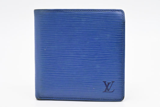 Louis Vuitton Marco Wallet in Blue Epi Leather