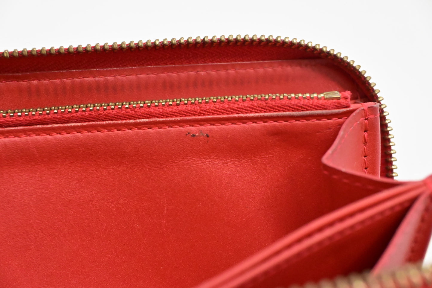 Louis Vuitton Long Zippy Wallet in Orange Sunset Vernis Leather