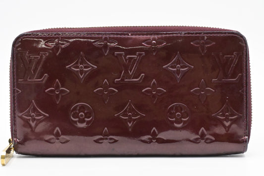 Louis Vuitton Long Zippy Wallet in Rouge Fauviste Vernis Leather