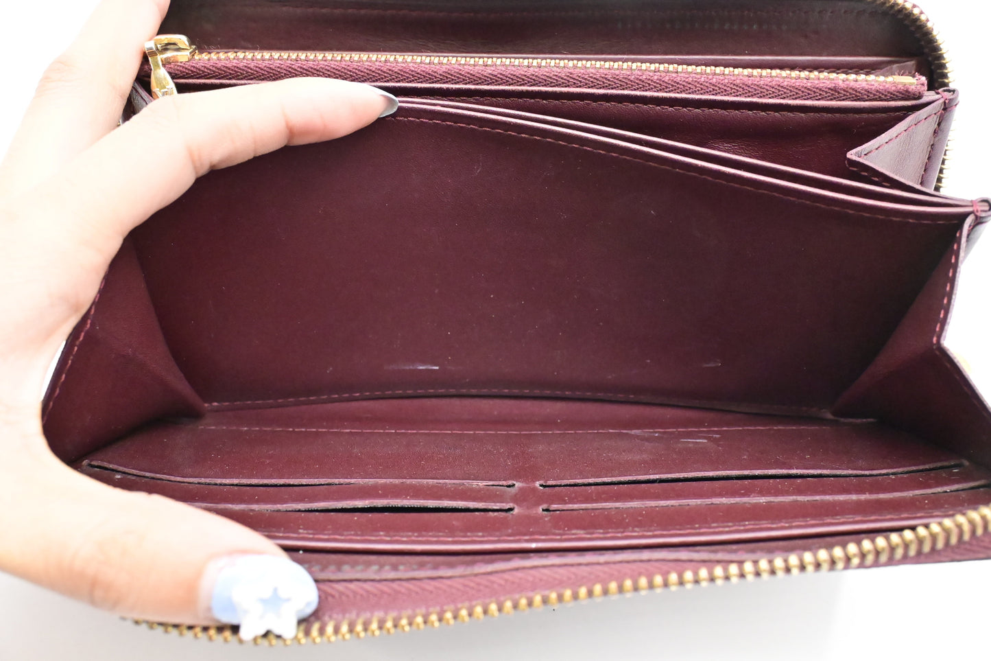 Louis Vuitton Long Zippy Wallet in Rouge Fauviste Vernis Leather