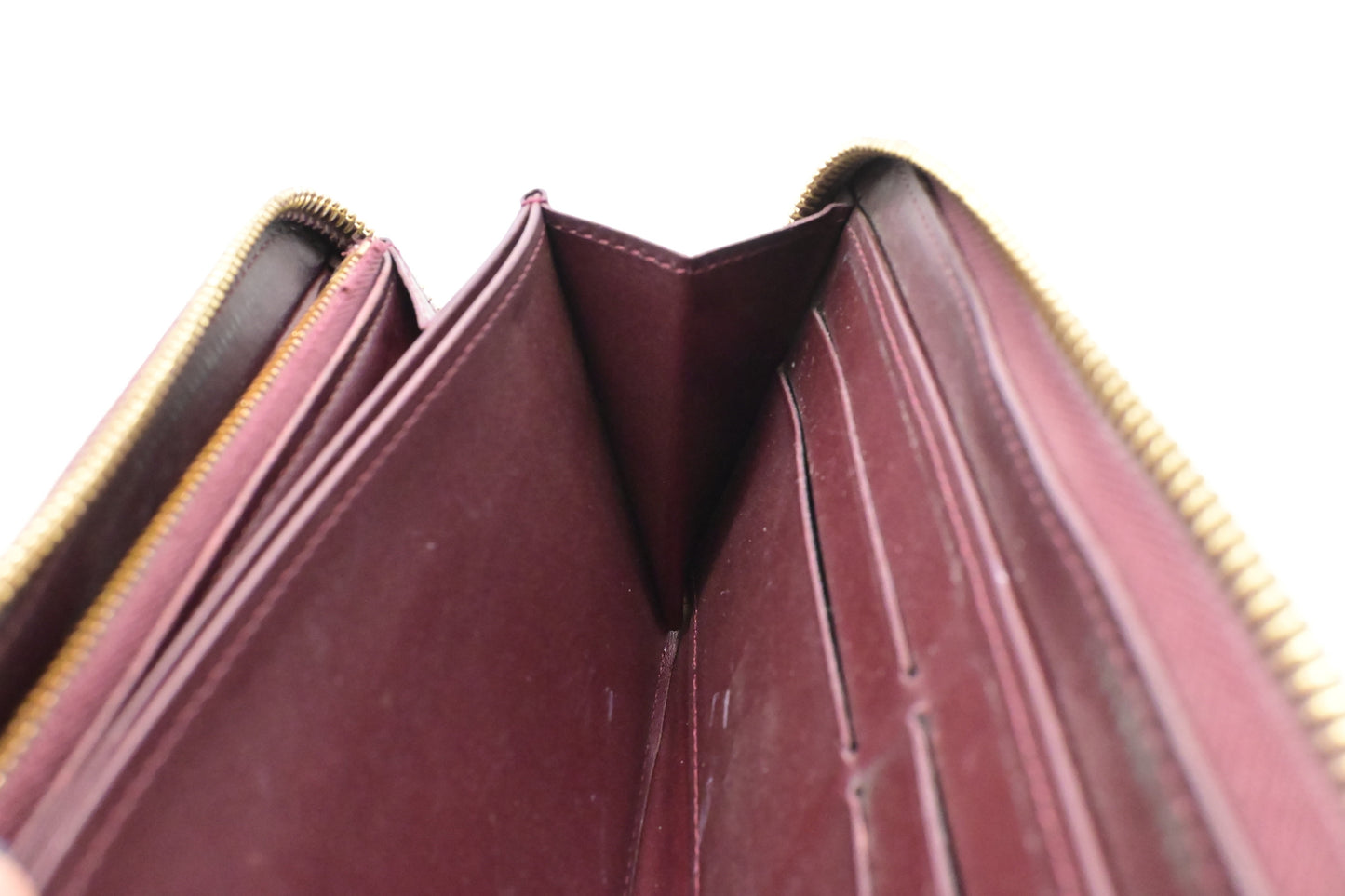 Louis Vuitton Long Zippy Wallet in Rouge Fauviste Vernis Leather