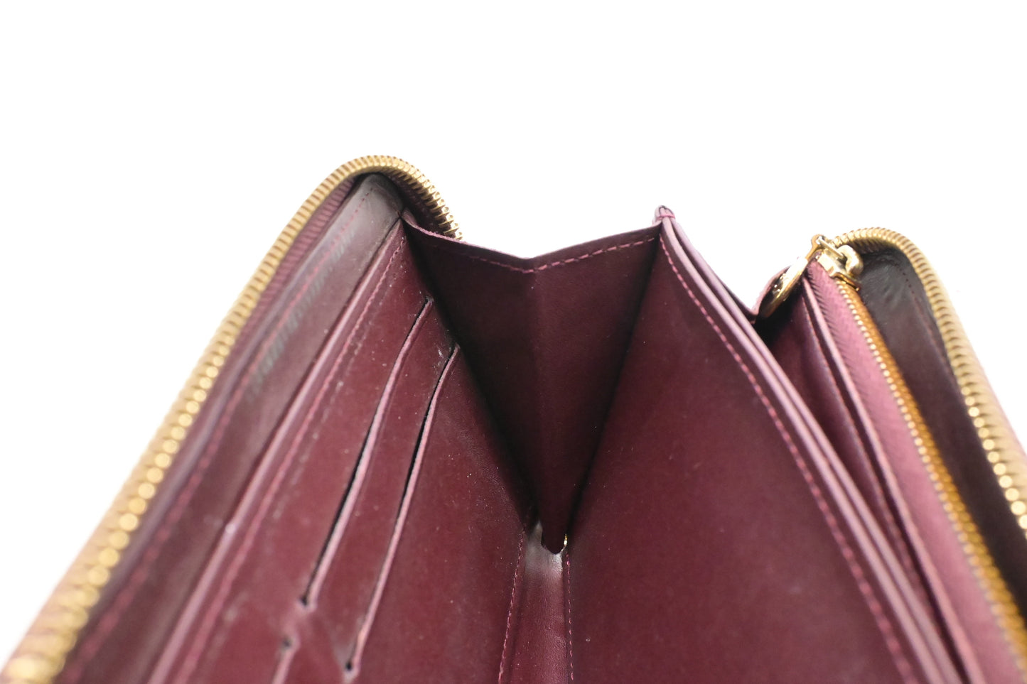 Louis Vuitton Long Zippy Wallet in Rouge Fauviste Vernis Leather