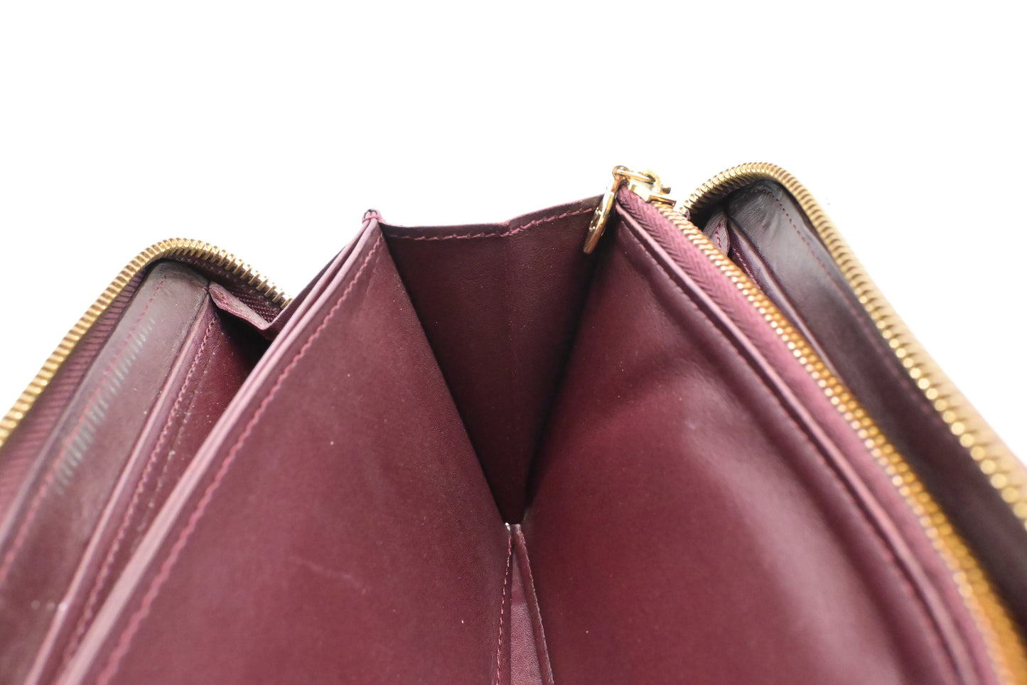 Louis Vuitton Long Zippy Wallet in Rouge Fauviste Vernis Leather