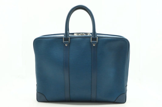 Louis Vuitton Poche Document in Blue Epi Leather