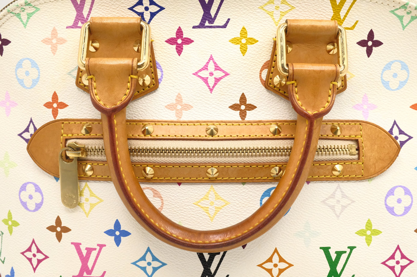 Louis Vuitton Alma PM in White Multicolor Monogram Canvas