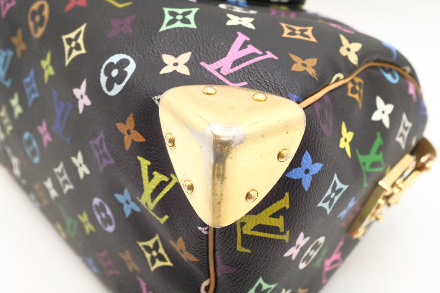 Louis Vuitton Speedy 30 in Black Multicolor Monogram Canvas