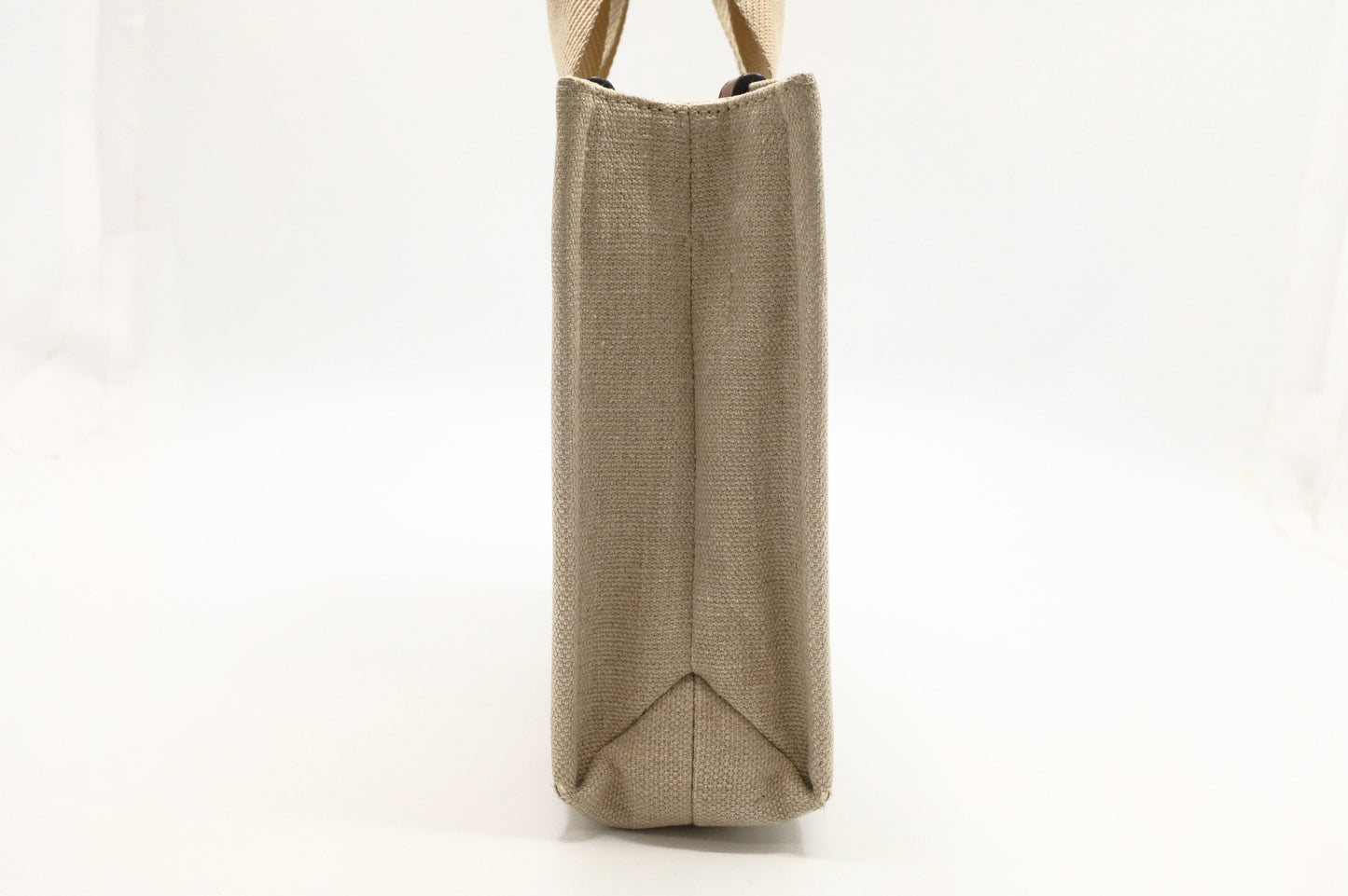 Chloe Woody Small 2-Way Tote in Beige Canvas