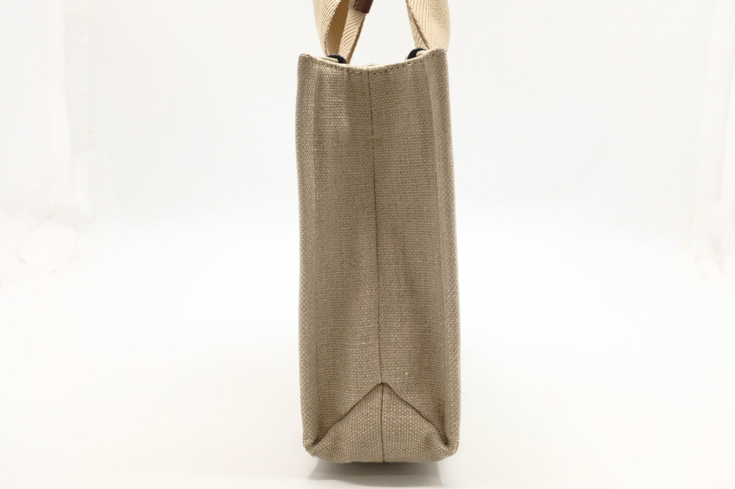 Chloe Woody Small 2-Way Tote in Beige Canvas