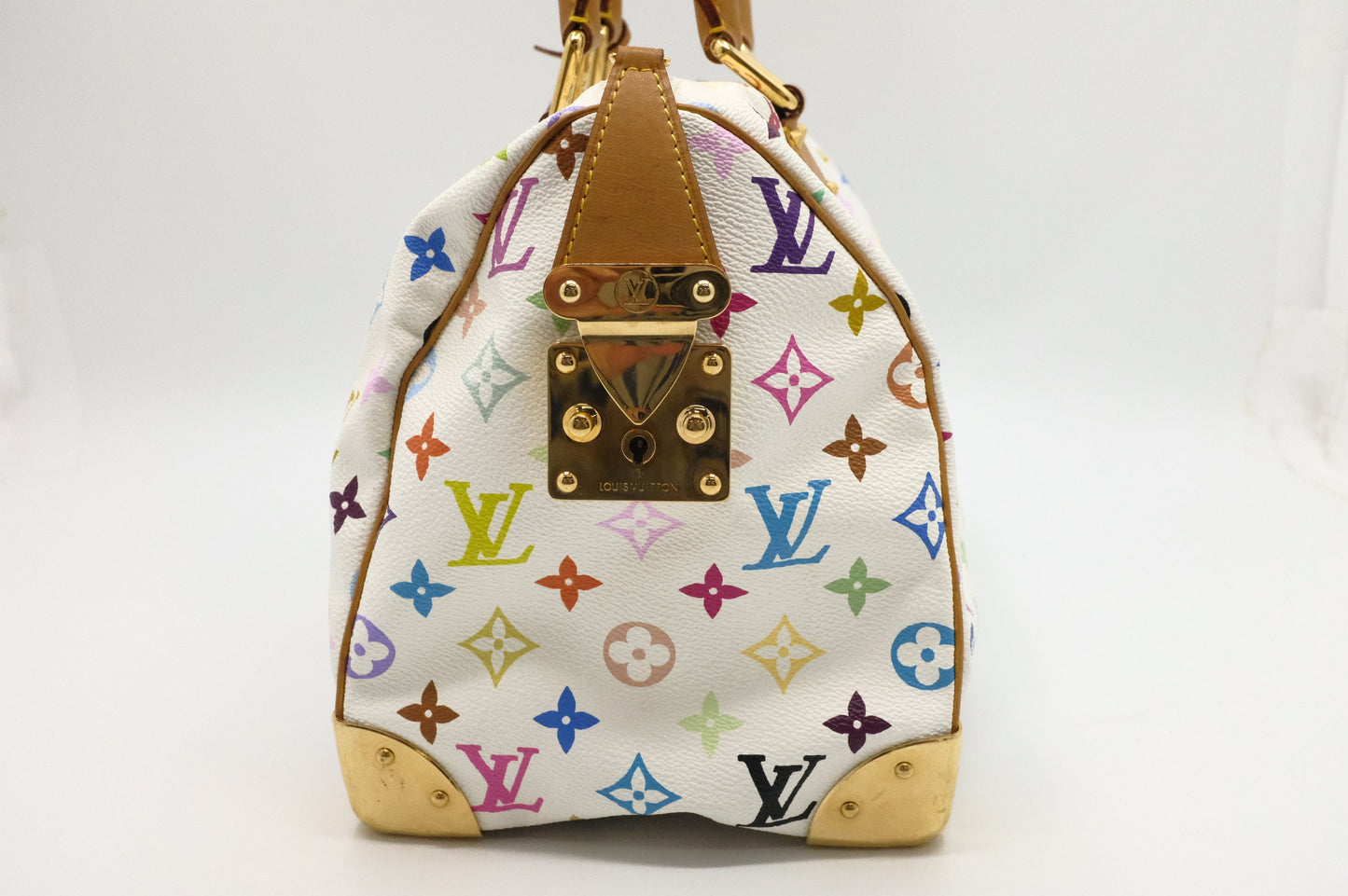 Louis Vuitton Speedy 30 in White Multicolor Monogram Canvas