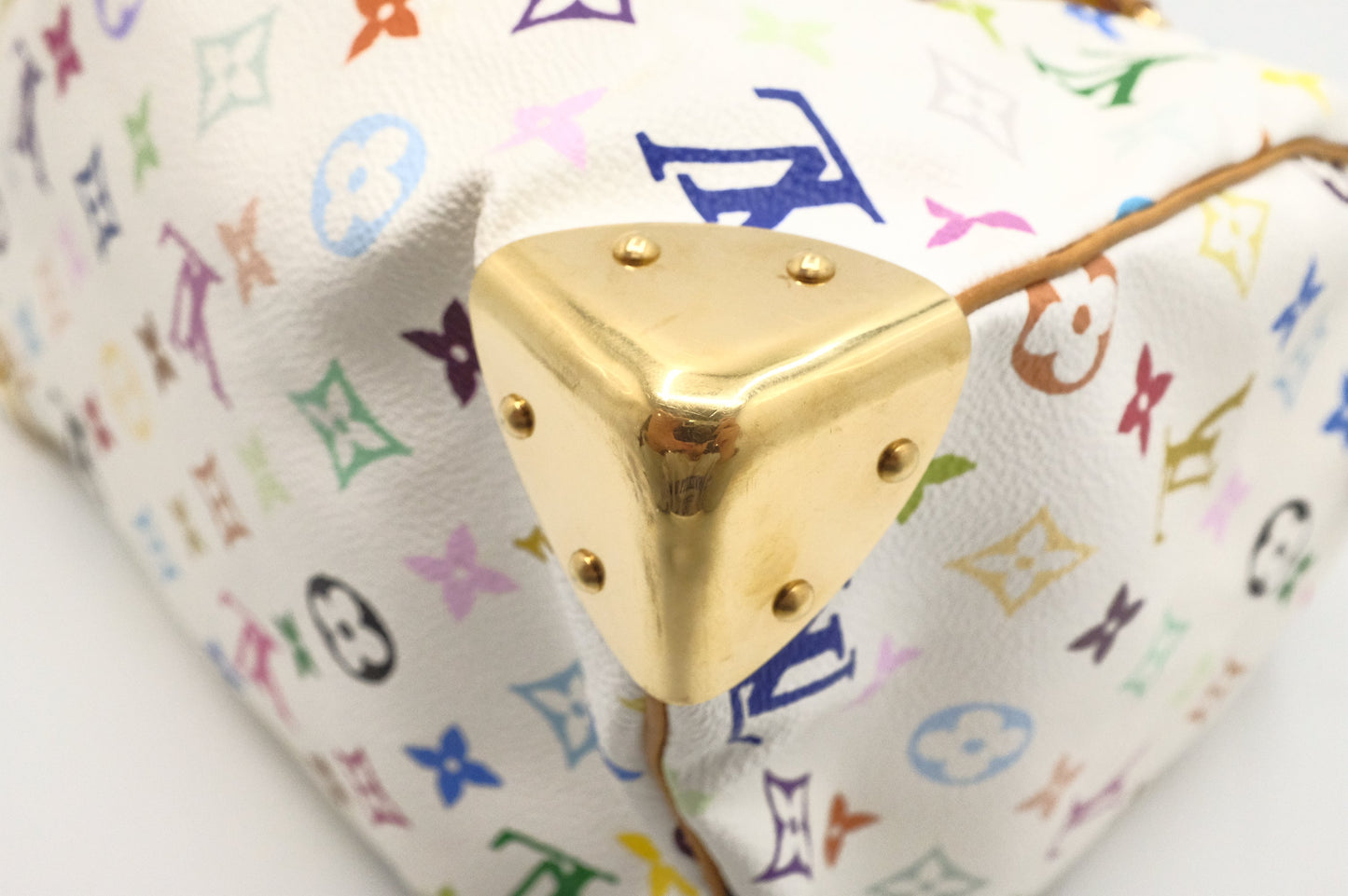 Louis Vuitton Speedy 30 in White Multicolor Monogram Canvas