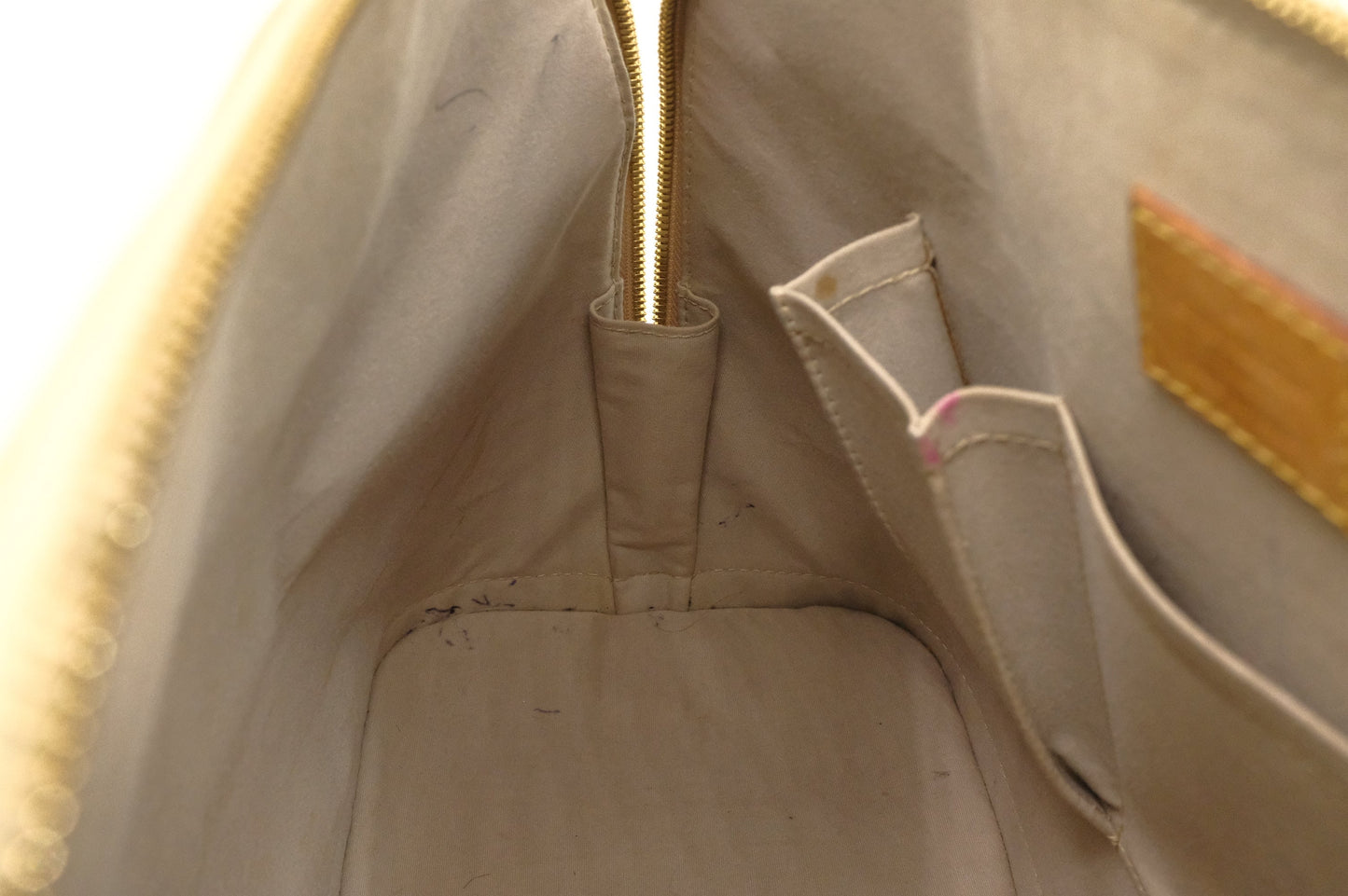 Louis Vuitton Alma GM in Gold Vernis Leather