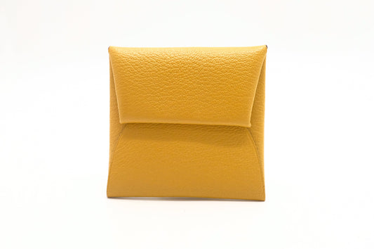 Hermes Bastia Coin Case in Yellow Epsom Leather