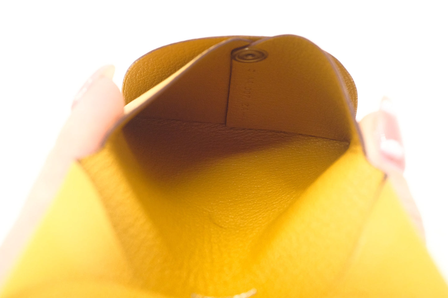 Hermes Bastia Coin Case in Yellow Epsom Leather
