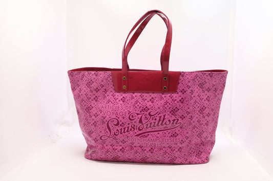 Louis Vuitton Cosmic Blossom Tote in Pink Vinyl Canvas