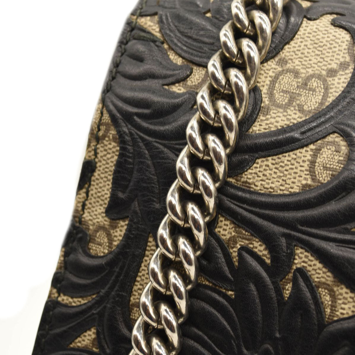 Gucci Dionysus Shoulder Bag GG Supreme Arabesque Medium Black/Beige