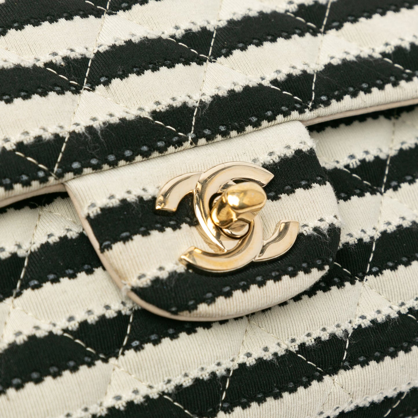 Black Chanel Medium Classic Jersey Coco Sailor Double Flap Shoulder Bag