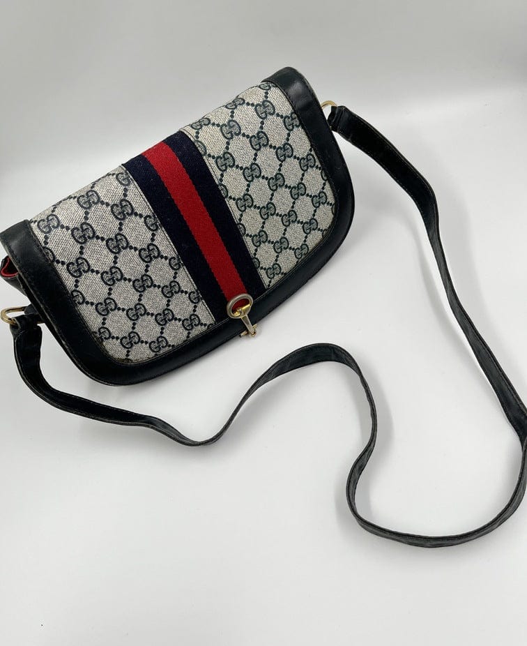 Vintage Gucci Canvas Crossbody Bag